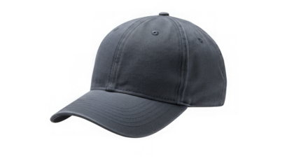 Gray baseball cap illuminated on black
