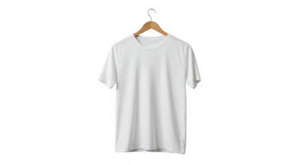 Pristine white tee hangs suspended in void