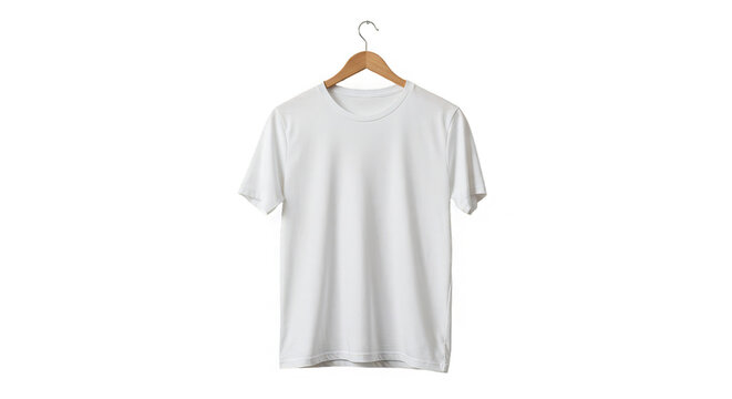 Pristine white tee hangs suspended in void
