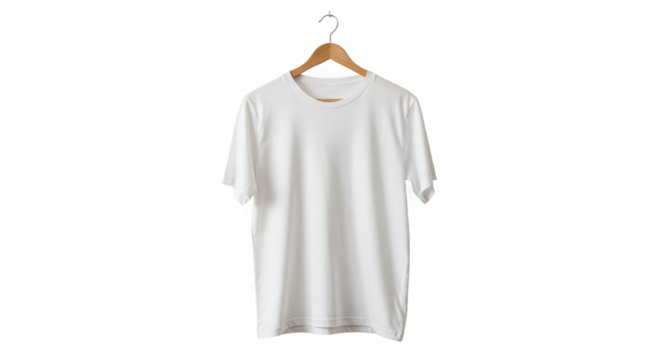 White tee shirt hanging stylishly