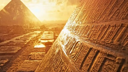 Ancient Hieroglyphs on Egyptian Pyramids
