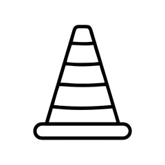 Construction Barrier Marking Off a Work Zone for Safety and Security