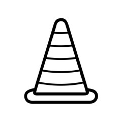 Construction Barrier Marking Off a Work Zone for Safety and Security