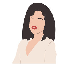 Beautiful Woman Silhouette Illustration