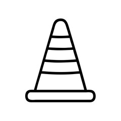 Construction Barrier Marking Off a Work Zone for Safety and Security