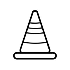 Construction Barrier Marking Off a Work Zone for Safety and Security