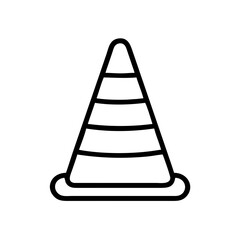 Construction Barrier Marking Off a Work Zone for Safety and Security