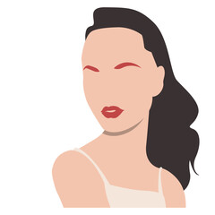 Beautiful Woman Silhouette Illustration