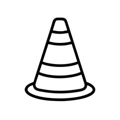 Construction Barrier Marking Off a Work Zone for Safety and Security