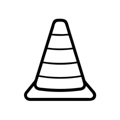 Construction Barrier Marking Off a Work Zone for Safety and Security