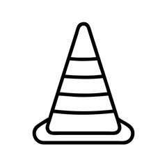 Construction Barrier Marking Off a Work Zone for Safety and Security