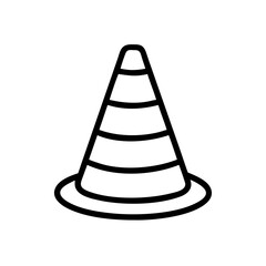 Construction Barrier Marking Off a Work Zone for Safety and Security