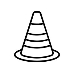 Construction Barrier Marking Off a Work Zone for Safety and Security