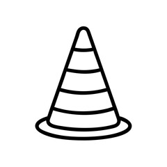 Construction Barrier Marking Off a Work Zone for Safety and Security