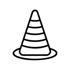 Construction Barrier Marking Off a Work Zone for Safety and Security