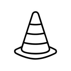 Construction Barrier Marking Off a Work Zone for Safety and Security