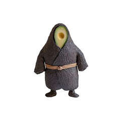 Avocado Monk in Kimono Quirky Food Photography