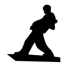 black silhouette of a guitarist perform