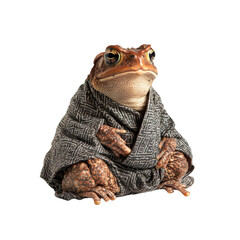 Serene Toad in Traditional Japanese Kimono