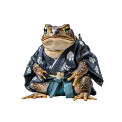 Sumo Toad in Traditional Japanese Kimono