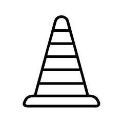 Construction Barrier Marking Off a Work Zone for Safety and Security