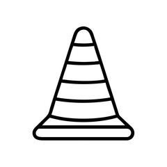 Construction Barrier Marking Off a Work Zone for Safety and Security