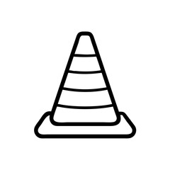 Construction Barrier Marking Off a Work Zone for Safety and Security