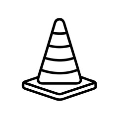 Construction Barrier Marking Off a Work Zone for Safety and Security