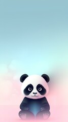 panda with bamboo