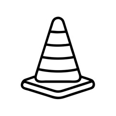 Construction Barrier Marking Off a Work Zone for Safety and Security