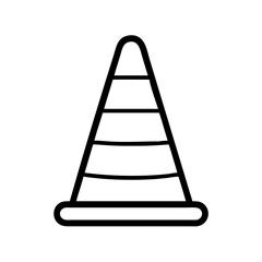 Construction Barrier Marking Off a Work Zone for Safety and Security