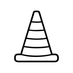 Construction Barrier Marking Off a Work Zone for Safety and Security