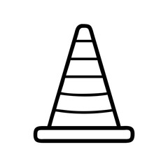 Construction Barrier Marking Off a Work Zone for Safety and Security