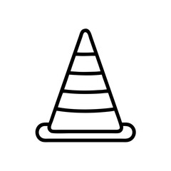 Construction Barrier Marking Off a Work Zone for Safety and Security