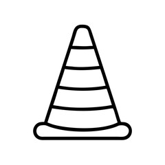 Construction Barrier Marking Off a Work Zone for Safety and Security