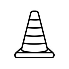 Construction Barrier Marking Off a Work Zone for Safety and Security