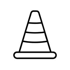 Construction Barrier Marking Off a Work Zone for Safety and Security