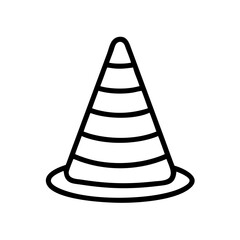 Construction Barrier Marking Off a Work Zone for Safety and Security