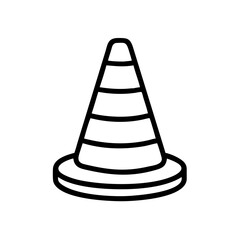 Construction Barrier Marking Off a Work Zone for Safety and Security