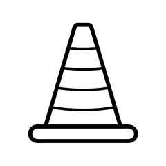 Construction Barrier Marking Off a Work Zone for Safety and Security