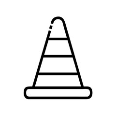 Construction Barrier Marking Off a Work Zone for Safety and Security