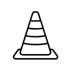 Construction Barrier Marking Off a Work Zone for Safety and Security