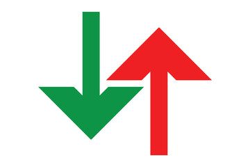 two and double way direction arrow icon, vector arrow icon.