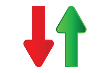 two and double way direction arrow icon, vector arrow icon.