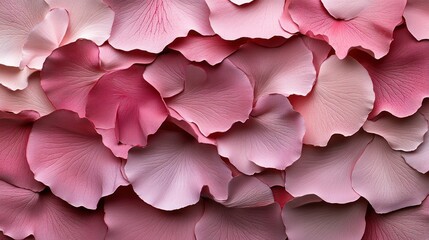 Obraz premium Close-up of rose petals on a light background with dewdrops on the soft surface.