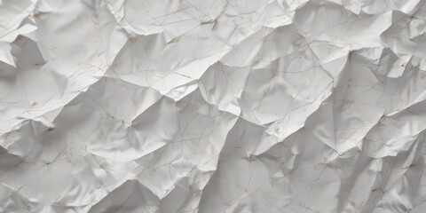 Fototapeta premium Intricate network of wrinkles on a crumpled sheet of white paper , white texture, design element