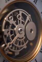 Obraz premium close up of a clock face with roman numerals