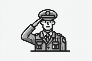 Saluting Officer in Uniform A Symbol of Respect and Duty
