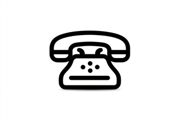 Retro Telephone Icon Vintage Communication Symbol for Design Technology and Nostalgia Themes
