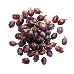Obraz premium Grape seeds isolated on a clean transparent background showcasing their natural texture and dark coloration, grape seed isolated on transparent background